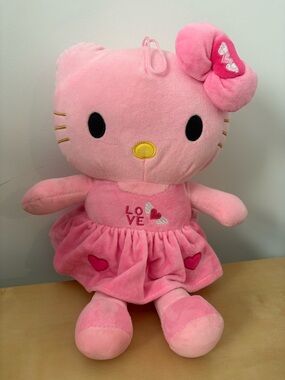Hello Kitty Pink Plush Doll with Heart Dress